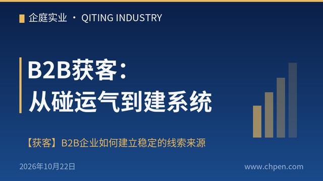 B2B获客:从碰运气到建系统